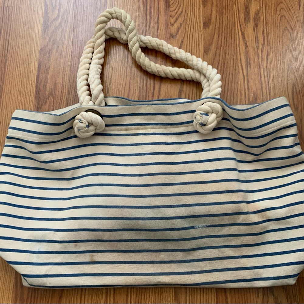 *2 for $20* Buji Baja Striped Canvas Tote